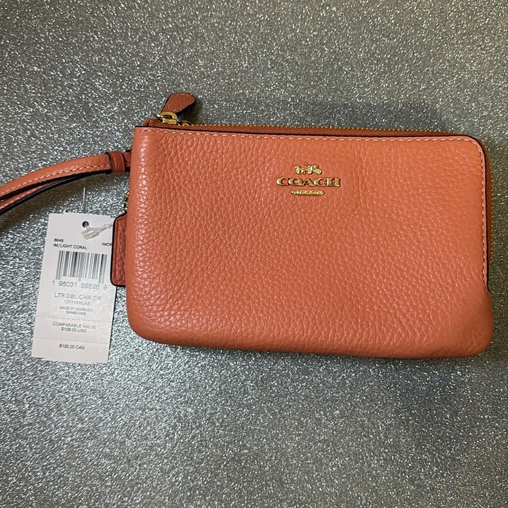 Coach Wallet Wristlet Light Coral